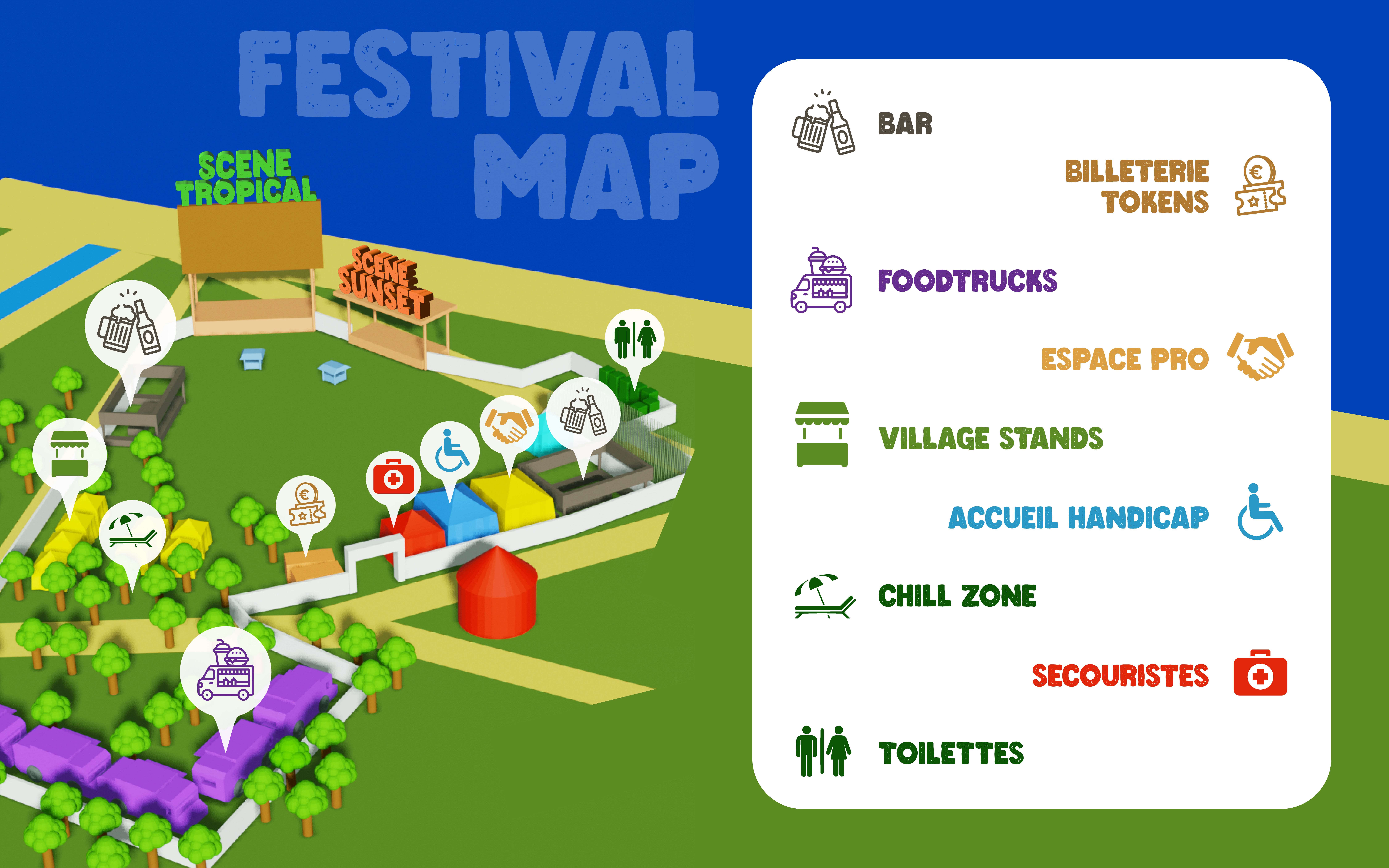 Plan du Festival Couleurs Urbaines